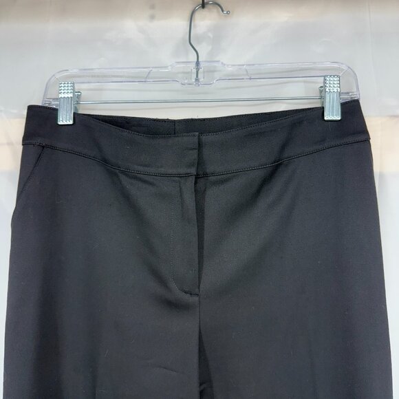 St John Women 8 Dress Pant Straight Leg Press Pleated Black Minimalist Classic - Picture 3 of 12